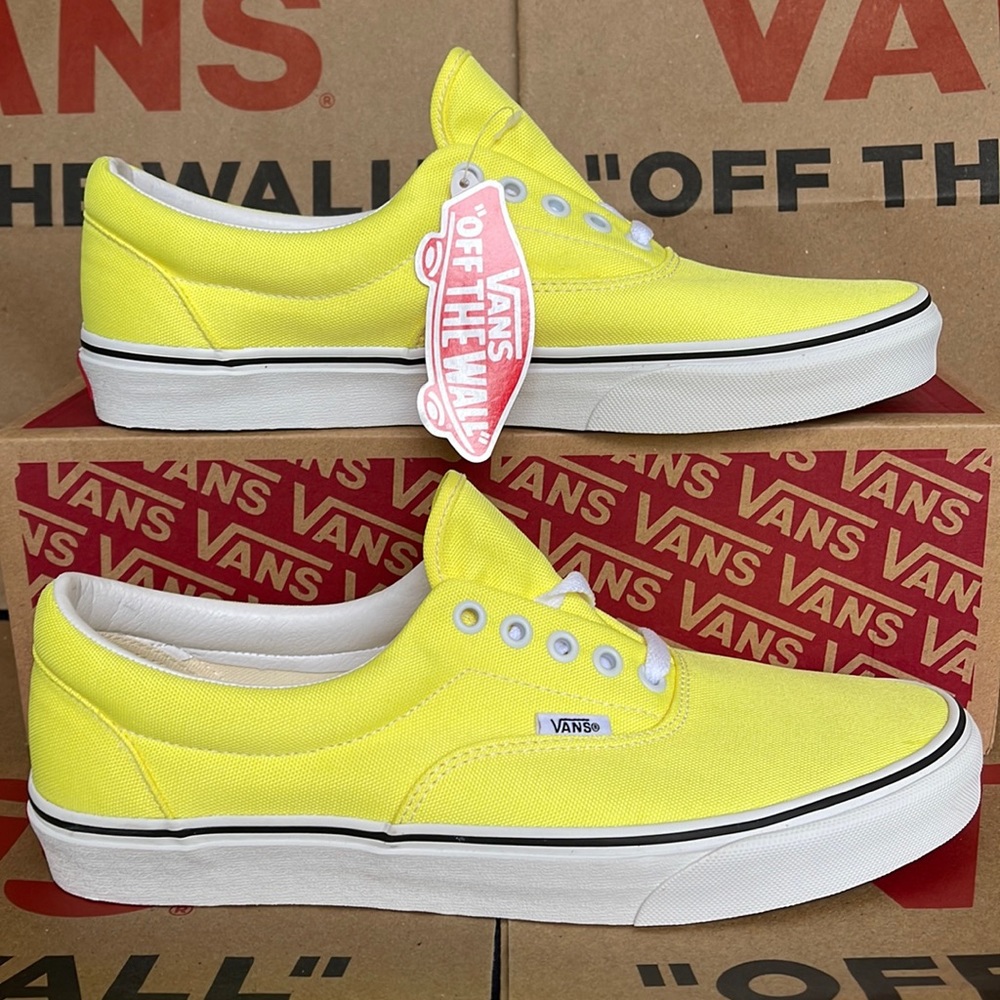 Vans Era Neon Lemon Tonic/True White sneakers Men’s - Picture 2 of 16